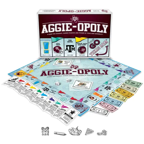 Late For The Sky: Aggie-Opoly - Texas A&M University Themed Family Board Game, Opoly-Style, Traditional Play Or 1 Hr Version, Ages 8+, 2-5 Players {3}