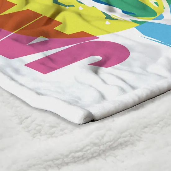 Universal Jaws Silk Touch Sherpa Throw Blanket CMYK Poster {5}