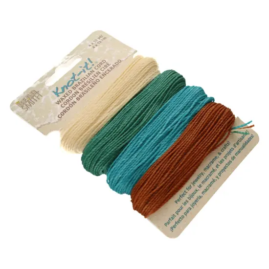 The Beadsmith Brazillian Waxed Cord Mix Beach N' Sea {5}