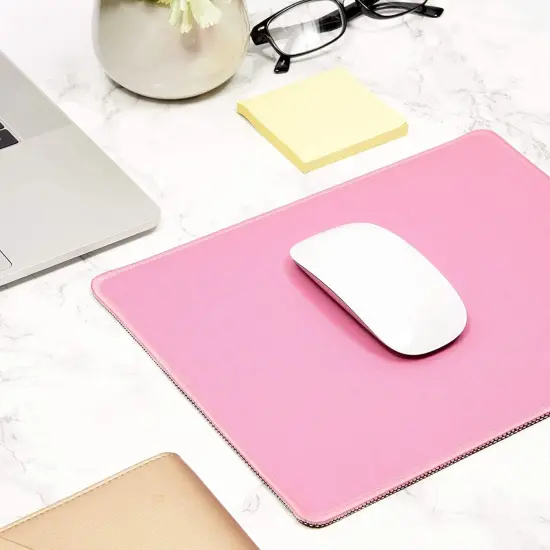 Pink Mouse Pad with Stitched Edges (11 x 8.7 Inches, 4 Pack) {4}
