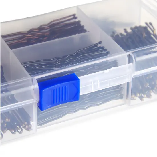 360 Pack 2 Inch Hair Pins with Clear Holder, Bulk Set of Bobby Pins in 2 Styles and 4 Colors Multicolor {6}