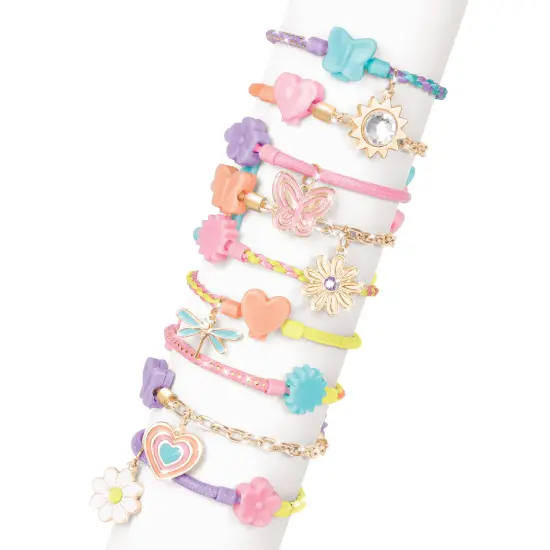 Make It Real: Linked Looks - 48pc DIY Bracelet Kit, Pastel Charms & Connectors, Mix & Match Styles, Cord Bracelet Jewelry Craft Set, Girls & Kids 6+ {5}