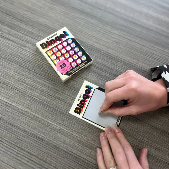 Grand Prix International: Bingo Scratch Card Game: Birthday - Entertaining Party Activity, Reveal 5 Pizza Slices In A Row To Win, 26 Themed Cards {5}