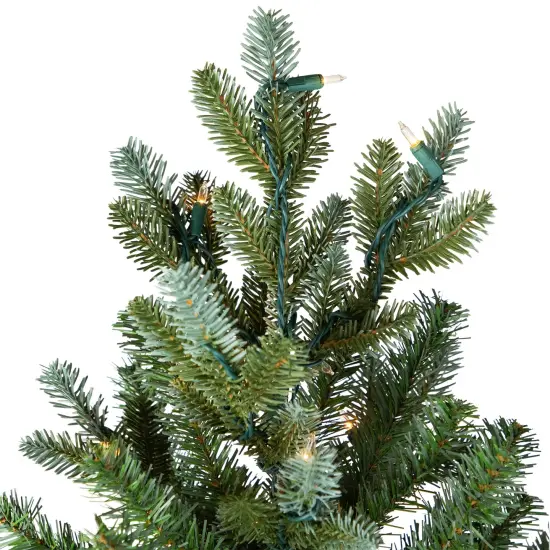 Northlight Real Touch&trade;️Pre-Lit Full Blue Spruce Artificial Christmas Tree - 9' - Clear Green {5}