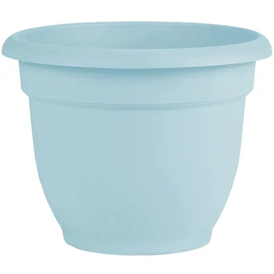 Bloem Ariana Pot Planter: 16" - Misty Blue - Durable Resin Pot, Indoor and Outdoor Use, Gardening, Self Watering Disk Included, 6 Gallon Capacity {1}