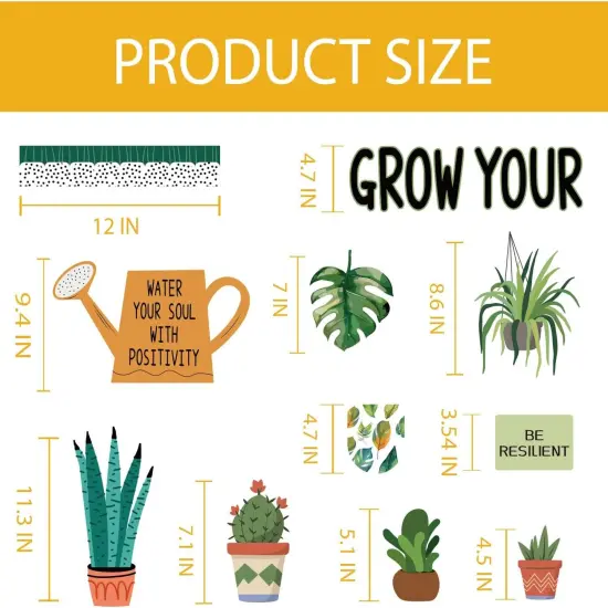 75Pcs Plant Motivational Bulletin Board Decorations Set {2}