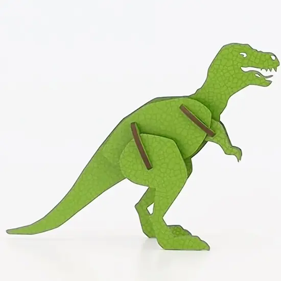 Little & Wood: Woodlet: Medium - Tyrannosaurus Rex - Green, 3D Wooden Kit-Set, Jurassic Dinosaur Puzzle, Easy Assembly T-Rex, Pop Build Fun, Ages 6+ {5}