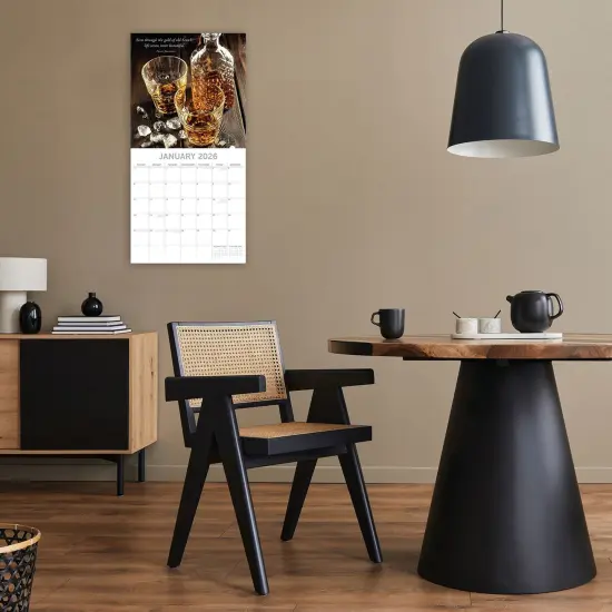 The Gifted Stationary 2026 Square Wall Calendar, Whisky, 16-Month Food Theme Hanging Calendar with 180 Reminder Stickers, Month Planner for Home, or Creative Spaces, 12x12 In Multicolor {2}