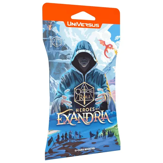UniVersus: Critical Role: Heroes of Exandria - Booster Pack - 11 Card Hanging Pack, Randomly Assorted, Deck-Building Collectible Card Game {4}