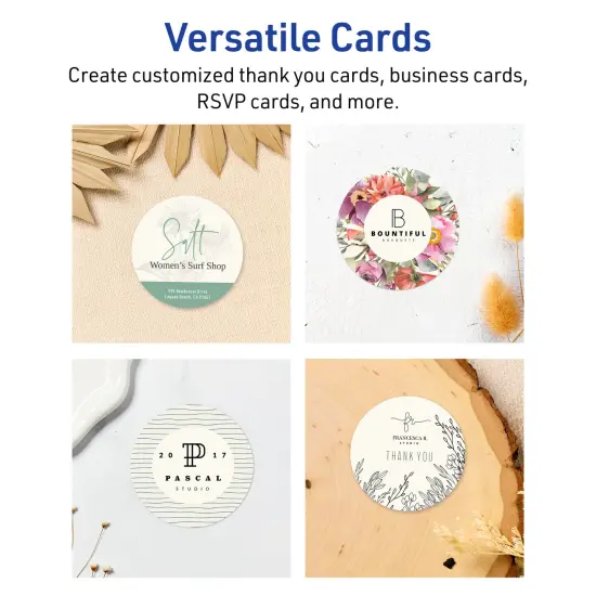 Avery Matte Ivory Round Cards, 4" Diameter Round {3}