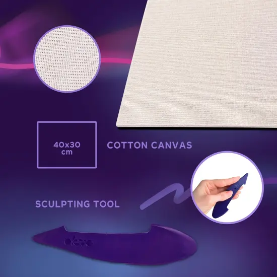 OKTO Sensory Art 3D Painting &ldquo;Starry Night&rdquo; &ndash; 11.8&rdquo; x 15.7&rdquo; Canvas Kit {4}