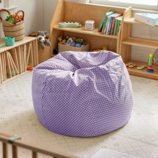 Emma and Oliver Small Bean Bag Chair for Kids and Teens Black {7}
