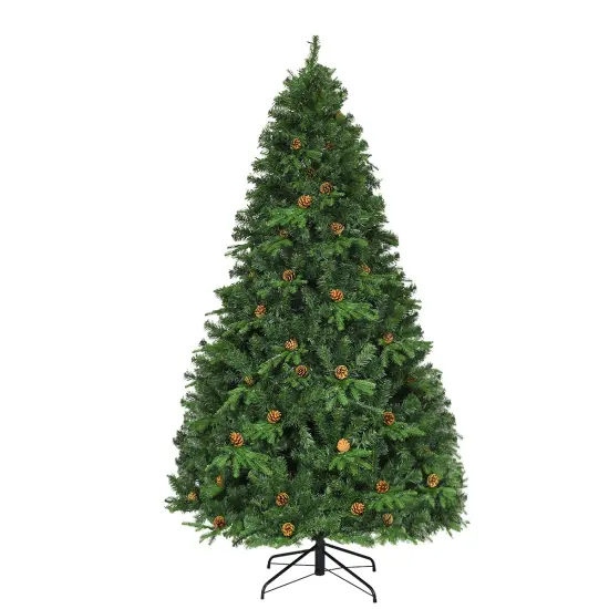 Costway 7Ft/7.5FT/8FT Pre-Lit Christmas Tree Hinged 460/540/600 Lights {3}