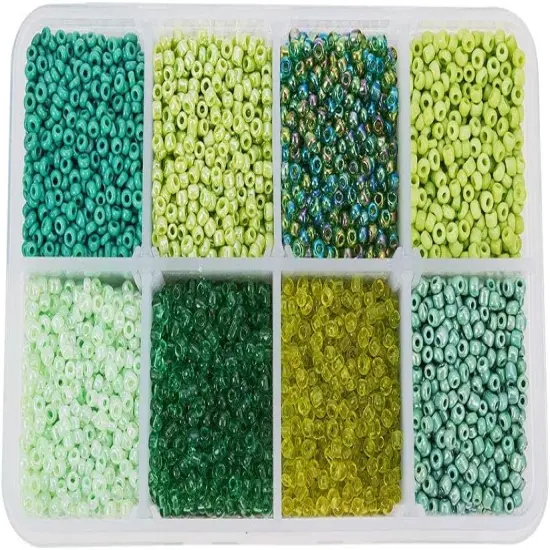 1440pcs Green Seed Beads {1}