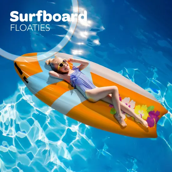 4E&rsquo;s Novelty 5.5Ft Inflatable SurfBoard - Pool Floats for Adults & Kids {6}