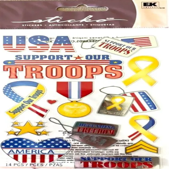 Sticko Support Our Troops Stickers {1}