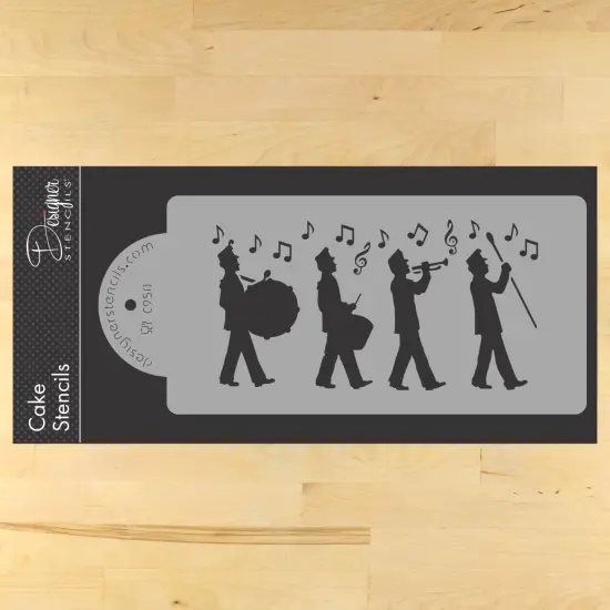 Marching Band Cake Stencil | C950 by Designer Stencils | Cake Decorating Tools | {1}