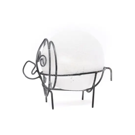 Handcrafted Eco-Mix Elephant Sculpture with Metal Feet &ndash; Unique Figurine & Modern Sculpture D&eacute;cor-6.2X4.5X5.1'' {3}