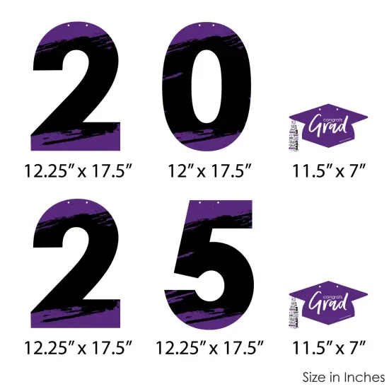 Big Dot of Happiness Purple Grad - Best is Yet to Come - Large Purple Graduation Party Decorations - 2025 - Outdoor Letter Banner {7}