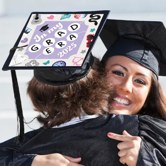Big Dot of Happiness In My Grad Era - Graduation Cap Decorations Kit - Grad Cap Cover {3}
