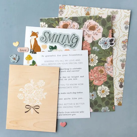 American Crafts A2 Cards W/Envelopes (4.375"X5.75") 40/Box-Maggie Holmes Forever Fields {3}