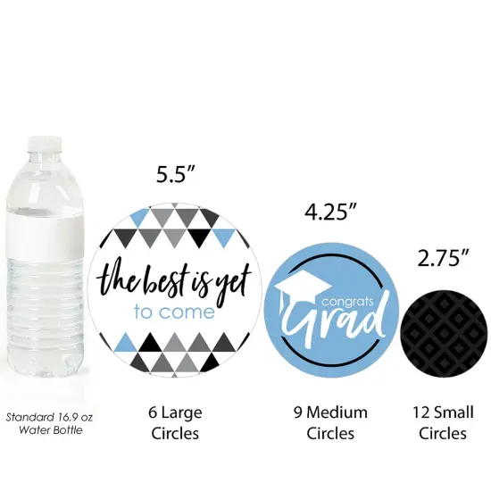 Big Dot of Happiness 2025 Light Blue Graduation Party Giant Circle Confetti - Party Decorations - Large Confetti 27 Count {4}