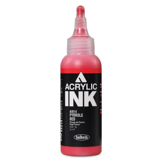 Holbein Acrylic Ink - Pyrrole Red, 100 ml {1}