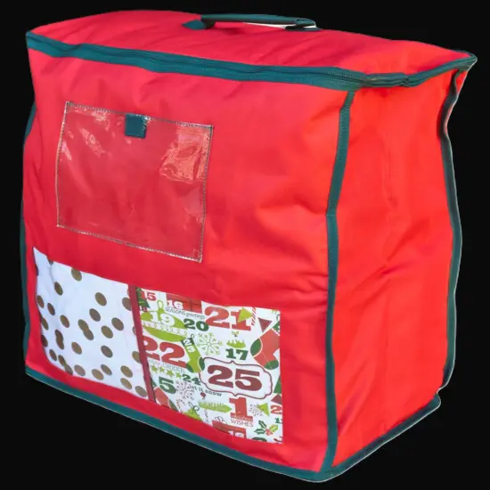 Simple Living 19.5" Red Christmas Gift Bag Storage {4}