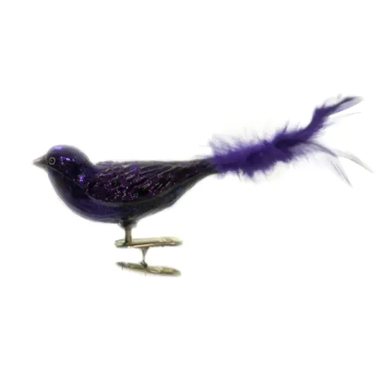 Old World Christmas 1.5 Inch Purple Martin Christmas Tree Ornament , Christmas Decor Ornament Clip On Bird {2}