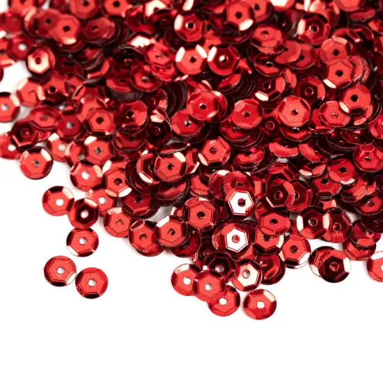 CousinDIY Cupped Sequins-Red, 5mm 800/Pkg {7}