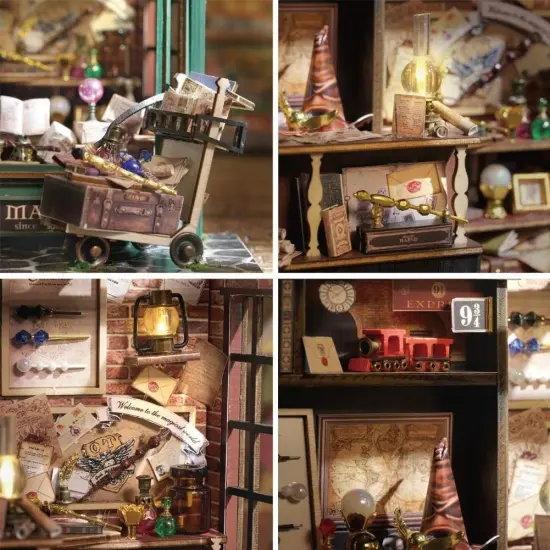 Miniature Wizardi Roombox Kit - Magical Wand Shop Dollhouse Kit {2}