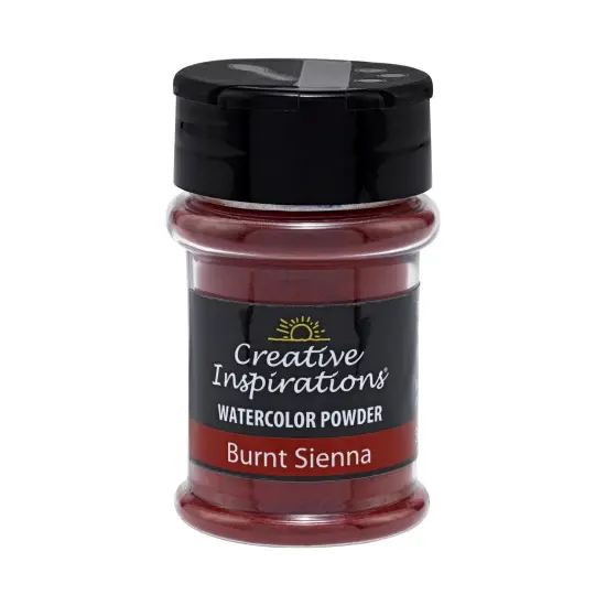 Creative Inspirations Powder Watercolor Paint 3 Pack - 38g Shaker Bottle, Burnt Sienna - Dye-Based Water-Soluble Crystalline Pigments - Non-Toxic, Perfect for Abstract and Spontaneous Effects {3}