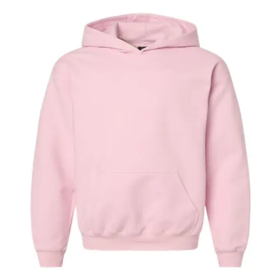 Gildan&reg; Youth Midweight Hooded Turtle Neck Long Sleeve Sweatshirt Light Pink {1}