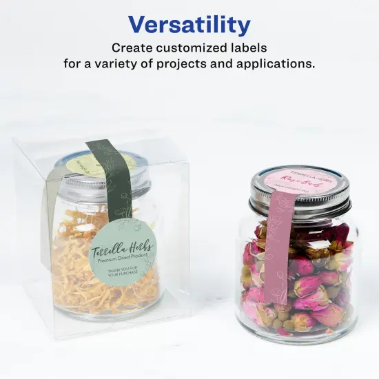 Avery Matte White Lollipop Labels with Sure Feed, 1-1/2" x 4" {2}