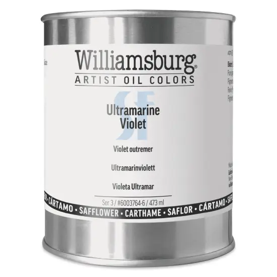 Williamsburg Handmade Safflower Oil Color - Ultramarine Violet, 16 oz can {1}