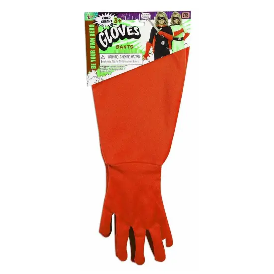 Superhero Red Gauntlet Costume Gloves Child {3}
