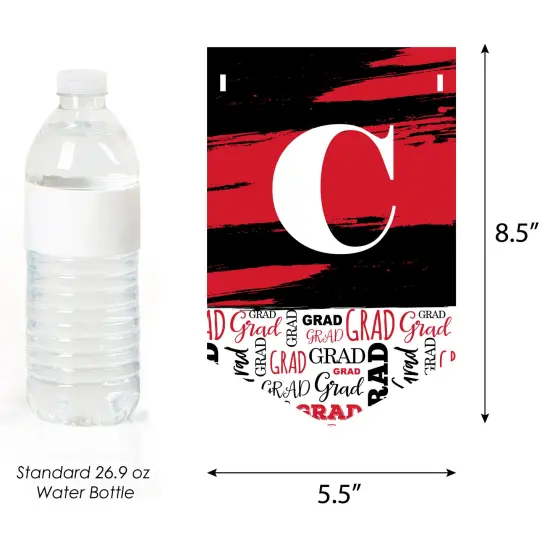 Big Dot of Happiness Red Graduation Bunting Banner - Party Decorations - Congrats Grad 2025 {4}