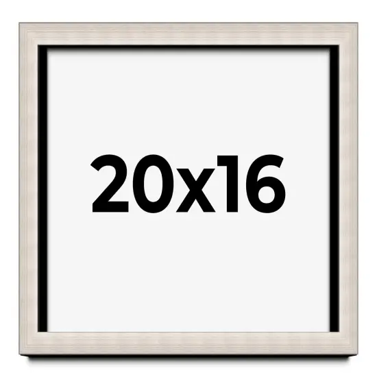 Minimalist Shadow Box Silver Picture Frame - UV Acrylic, Backing Board, Hanging Hardware {1}