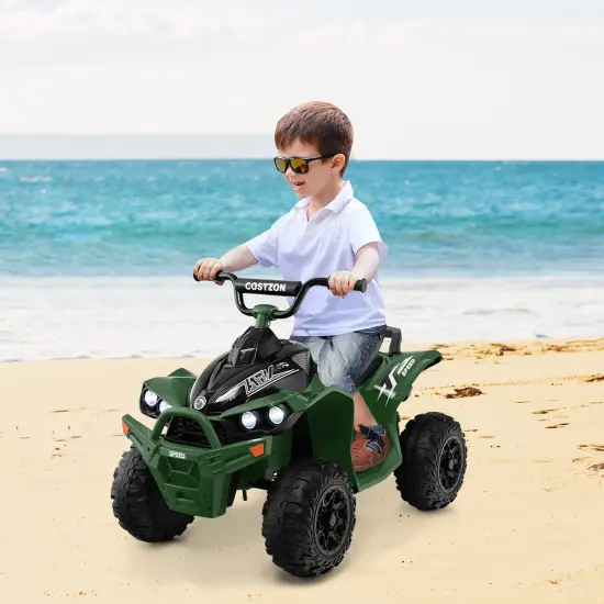 Costway 12V Battery Powered Kids Ride On ATV Electric 4-Wheeler Quad Car withMP3 & Light {11}