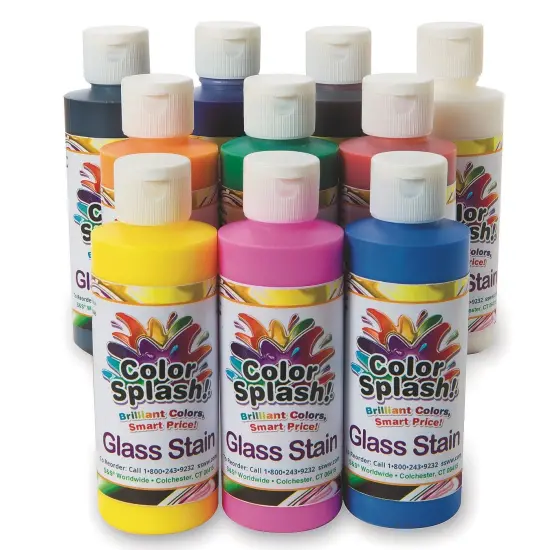Color Splash!&reg; Glass Stain Assortment, 8 oz. (Pack of 10) {1}