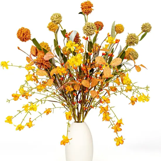 12 Pack Artificial Fall Flowers - 17 Inch {1}