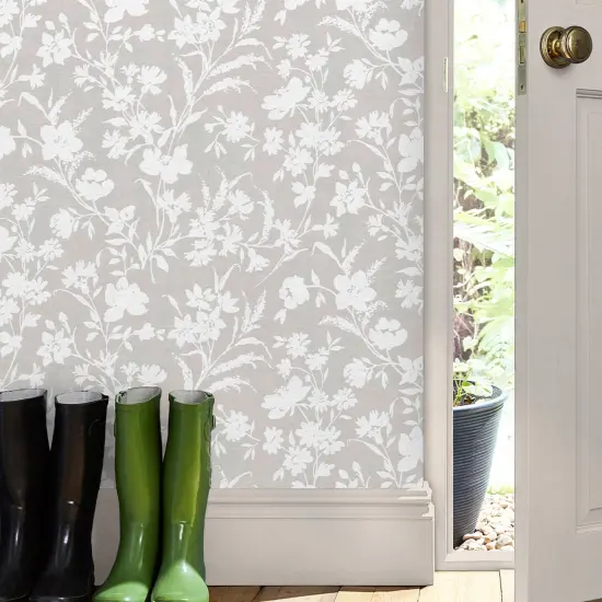 Laura Ashley Rye Dove Grey Wallpaper {1}