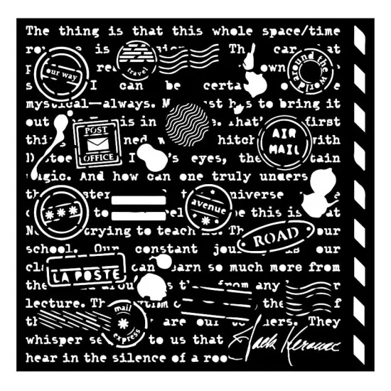 Stamperia Stencil 7"X7"-Shabby Rose Writings {3}