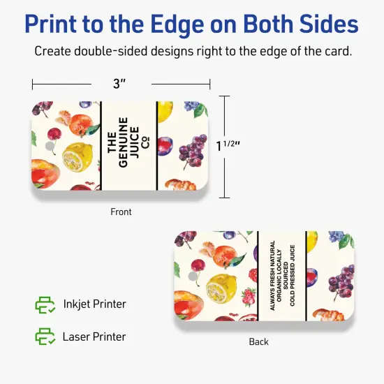 Avery Printable Rounded Rectangle Price Tags, Sure Feed Technology, 1-1/2" x 3", Matte Ivory Cardstock, Print-to-The-Edge, Laser/Inkjet Printable, 100 Total {6}