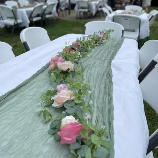 Flower Garland, Wedding Arch Flowers, Artificial Rose Vine Flowers Floral Garland for Room Anniversary Wedding Birthday Wall Arch Decor {2}