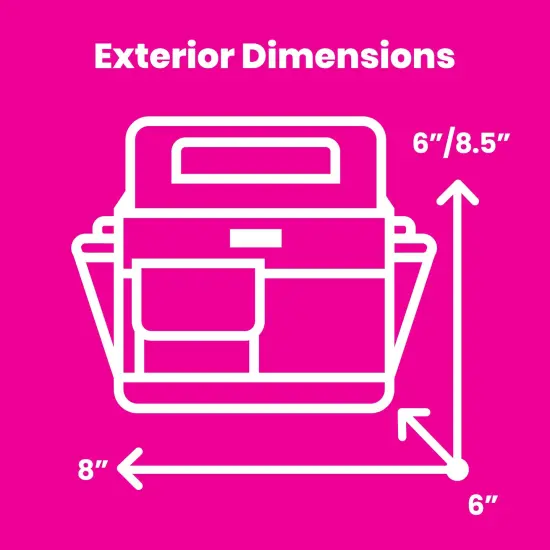 Collapsible Desktop Craft Caddy, Purple Flowers {5}
