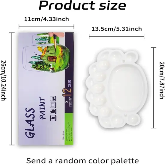 Wine Glasses, Light Bulbs, Ceramic (12 Colors x 12ml with Palette) {3}