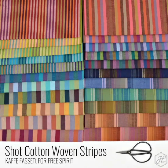 Broad Stripe in Gold (wsgp003.gold) | Woven Stripes | Kaffe Fassett | Free Spirit {2}