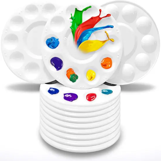 12pcs Paint Tray Palettes, Plastic Paint Pallets for Kids {1}