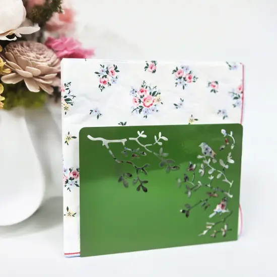 Mango Steam Songbird Tabletop Napkin & Letter Holder for Home, Kitchen, Restaurants Green {5}